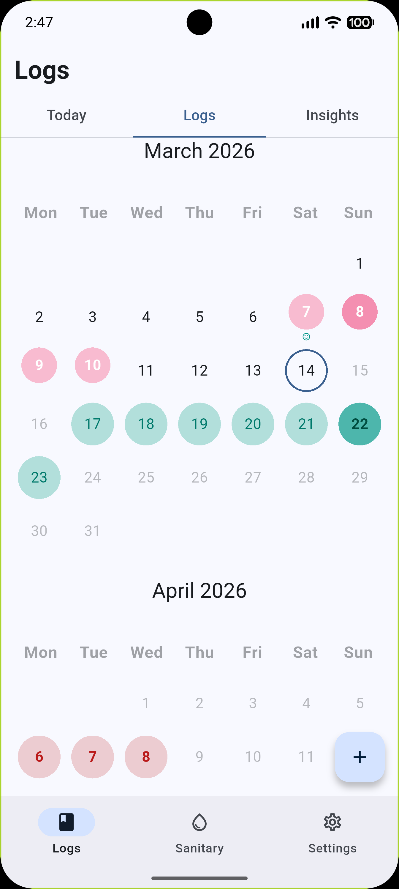 Fertile Window on Calendar